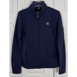 Straight Down Sweater Women's 1/4‎ Zip Pullover Long Sleeve Blue Large Logo Golf
